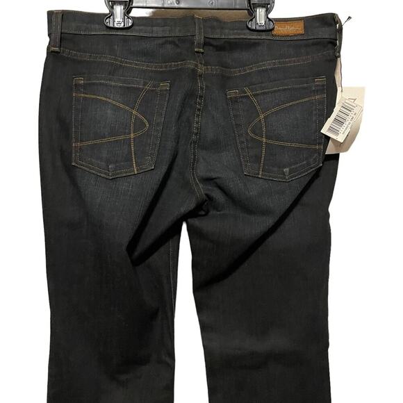 NWT David Kahn Nikki Low Rise Straight Leg Dark Wash Jeans - Picture 7 of 11